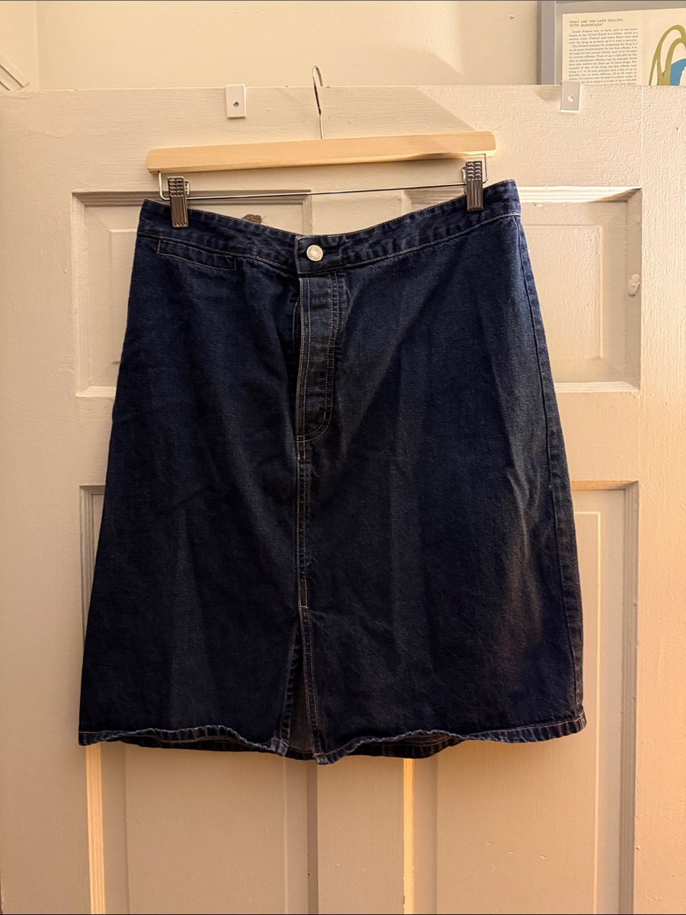 Vintage GAP y2k Dark Indigo Denim A-Line Skirt